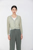 Grass Green Knitted Hollow Cardigan - SHIMENG