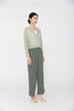 Grass Green Knitted Hollow Cardigan - SHIMENG