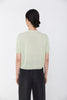 Grass Green Short Sleeve Knitted T-shirt - SHIMENG