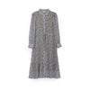 Gray Rabbit Lapel Collar Chiffon Shirt Dress - SHIMENG