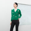 Green Heart Pattern Cardigan - SHIMENG