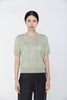 Green Short Sleeve Knit T-shirt - SHIMENG