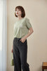 Green Short Sleeve Knit T-shirt - SHIMENG