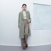 Grey Green Long Wool Coats - SHIMENG