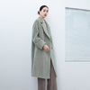 Grey Green Long Wool Coats - SHIMENG