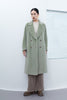 Grey Green Long Wool Coats - SHIMENG