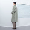 Grey Green Long Wool Coats - SHIMENG