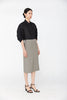 Grey Green Utility Straight Midi Skirt - SHIMENG