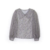 Grey Thin Yarn Shirt Blouses - SHIMENG