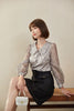 Grey Thin Yarn Shirt Blouses - SHIMENG