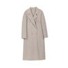 Khaki Grey Long Wool Double Breasted Overcoats - SHIMENG