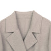 Khaki Grey Long Wool Double Breasted Overcoats - SHIMENG