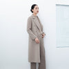 Khaki Grey Long Wool Double Breasted Overcoats - SHIMENG