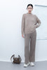 Khaki Grey Round-neck Wool Sweater - SHIMENG