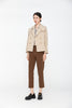 Khaki Short Trench Cost Double Breasted - SHIMENG