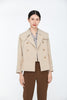 Khaki Short Trench Cost Double Breasted - SHIMENG
