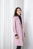 Knitted Wool Pink Trench Coat - SHIMENG