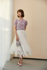 Lavender Butterfly Puff Sleeve T-shirt - SHIMENG