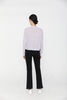 Lavender Long Sleeve Crew Neck Knitted Sweater - SHIMENG