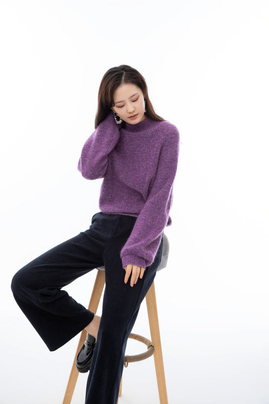 Lavender Wool Sweater - SHIMENG