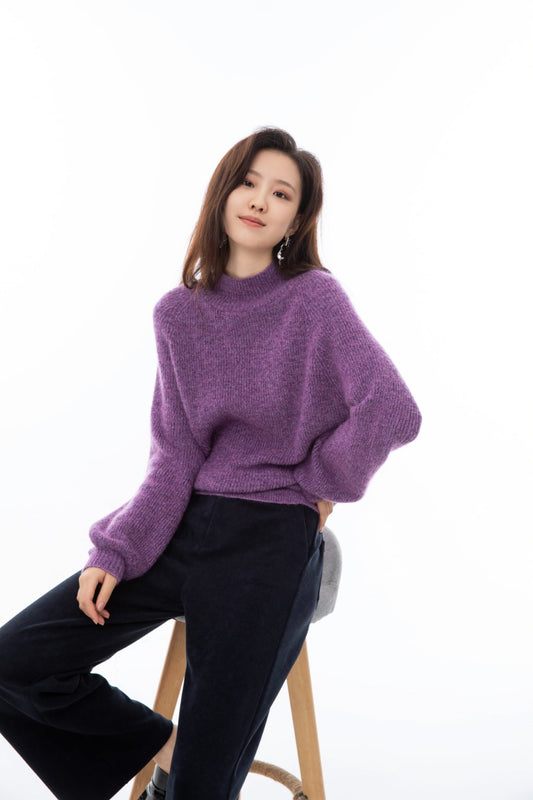 Lavender Wool Sweater - SHIMENG