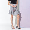 Light Grey Plaid Mini Skirt - SHIMENG