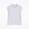 Light Grey Short Sleeve Ruff Silk T-shirt - SHIMENG