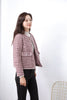 Light Pink Tweed Coat - SHIMENG