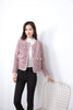 Light Pink Tweed Coat - SHIMENG