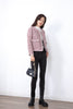 Light Pink Tweed Coat - SHIMENG