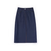 Midnight Blue A Line Midi Skirt - SHIMENG