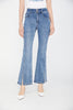 Midnight Blue Bootcut Split Hem Jeans - SHIMENG