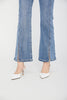 Midnight Blue Bootcut Split Hem Jeans - SHIMENG