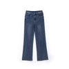 Midnight Blue Chain Bootcut Denim Jeans - SHIMENG