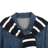 Midnight Blue Denim Blouses - SHIMENG