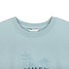 Mist Blue long Sleeve T-shirt Hoodie - SHIMENG