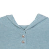 Mist Blue Long Sleeve Wool Hoodie Sweater - SHIMENG