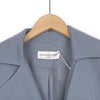 Mist Blue Trench Coats with Metal Buttons - SHIMENG