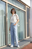 Mist Blue Wide Leg Jeans - SHIMENG