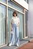 Mist Blue Wide Leg Jeans - SHIMENG