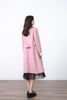 Mist Pink Wool Trench Coat - SHIMENG