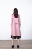 Mist Pink Wool Trench Coat - SHIMENG