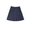 Navy Blue High Waist A-line Pleated Skirt - SHIMENG