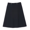 Navy Blue High Waist Midi Skirt - SHIMENG