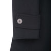 Navy Blue Long Double-breasted Wool Coats - SHIMENG