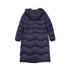 Navy Blue Waisted Long Winter Down Jacket - SHIMENG