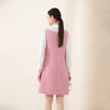 Pink A Shape Strap Tweed Dress - SHIMENG