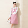 Pink A Shape Strap Tweed Dress - SHIMENG