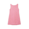 Pink A Shape Strap Tweed Dress - SHIMENG