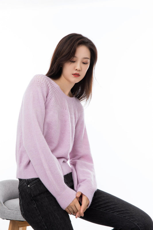 Pink Cutout Luxury Sweater - SHIMENG